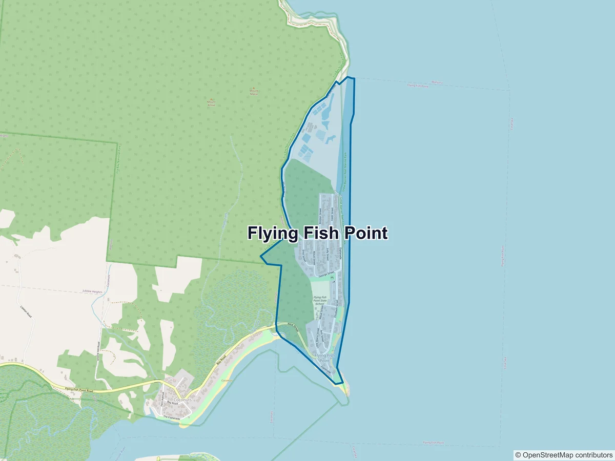Map of Flying Fish Point, QLD, Australia
