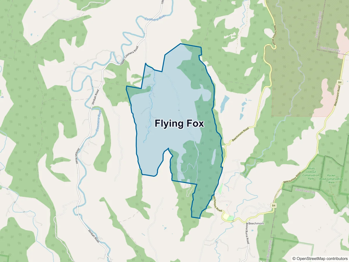 Map of Flying Fox, QLD, Australia