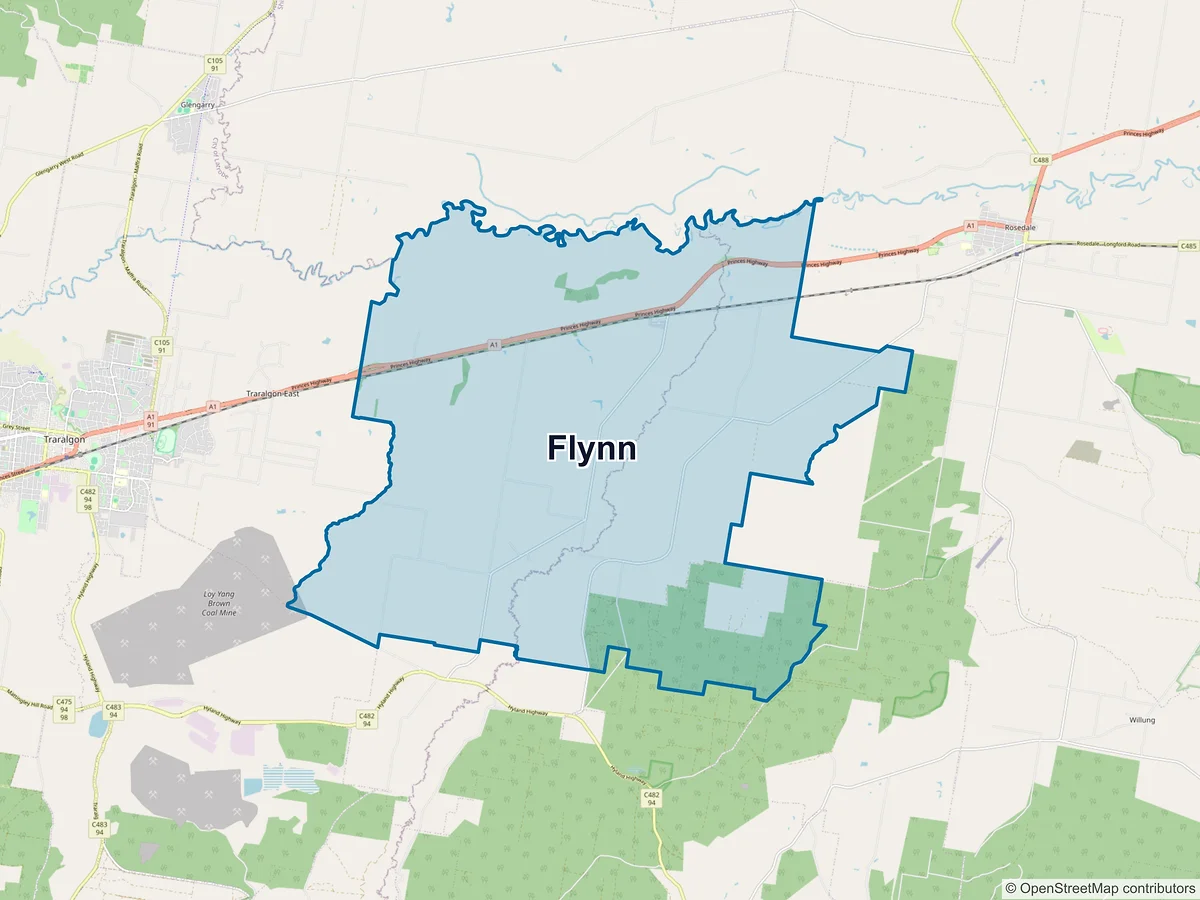Map of Flynn, VIC, Australia