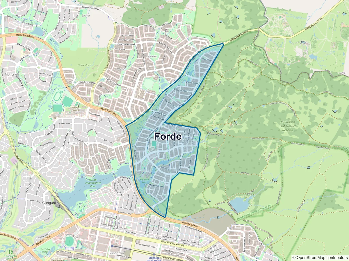 Map of Forde, ACT, Australia