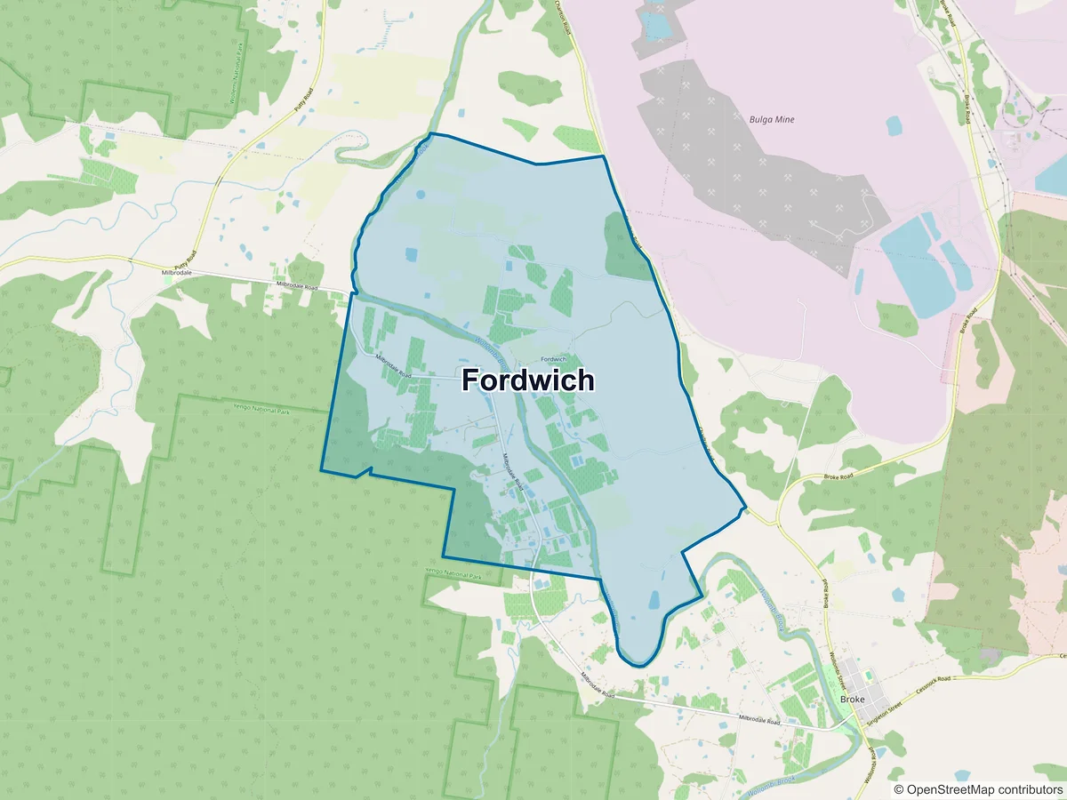 Map of Fordwich, NSW, Australia