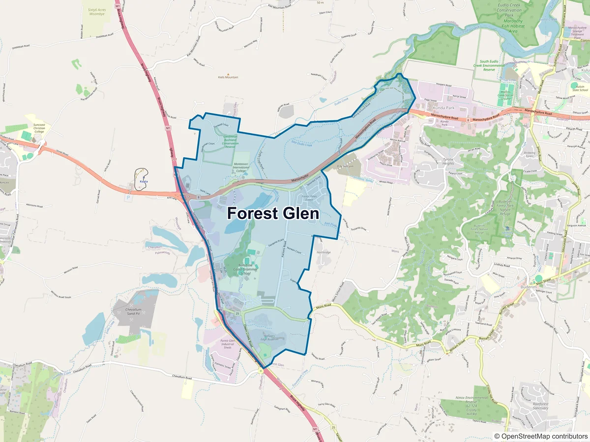Map of Forest Glen, QLD, Australia