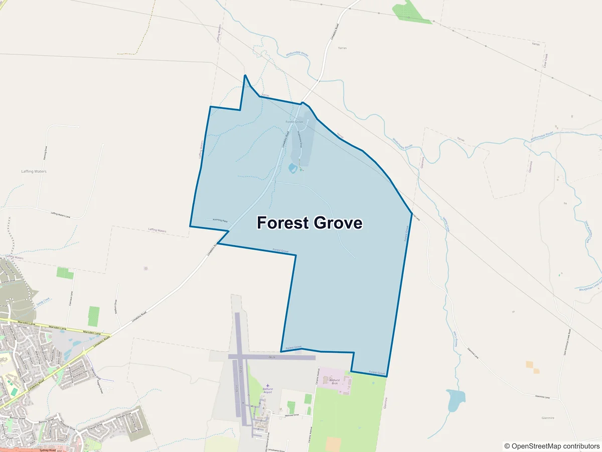 Map of Forest Grove, NSW, Australia