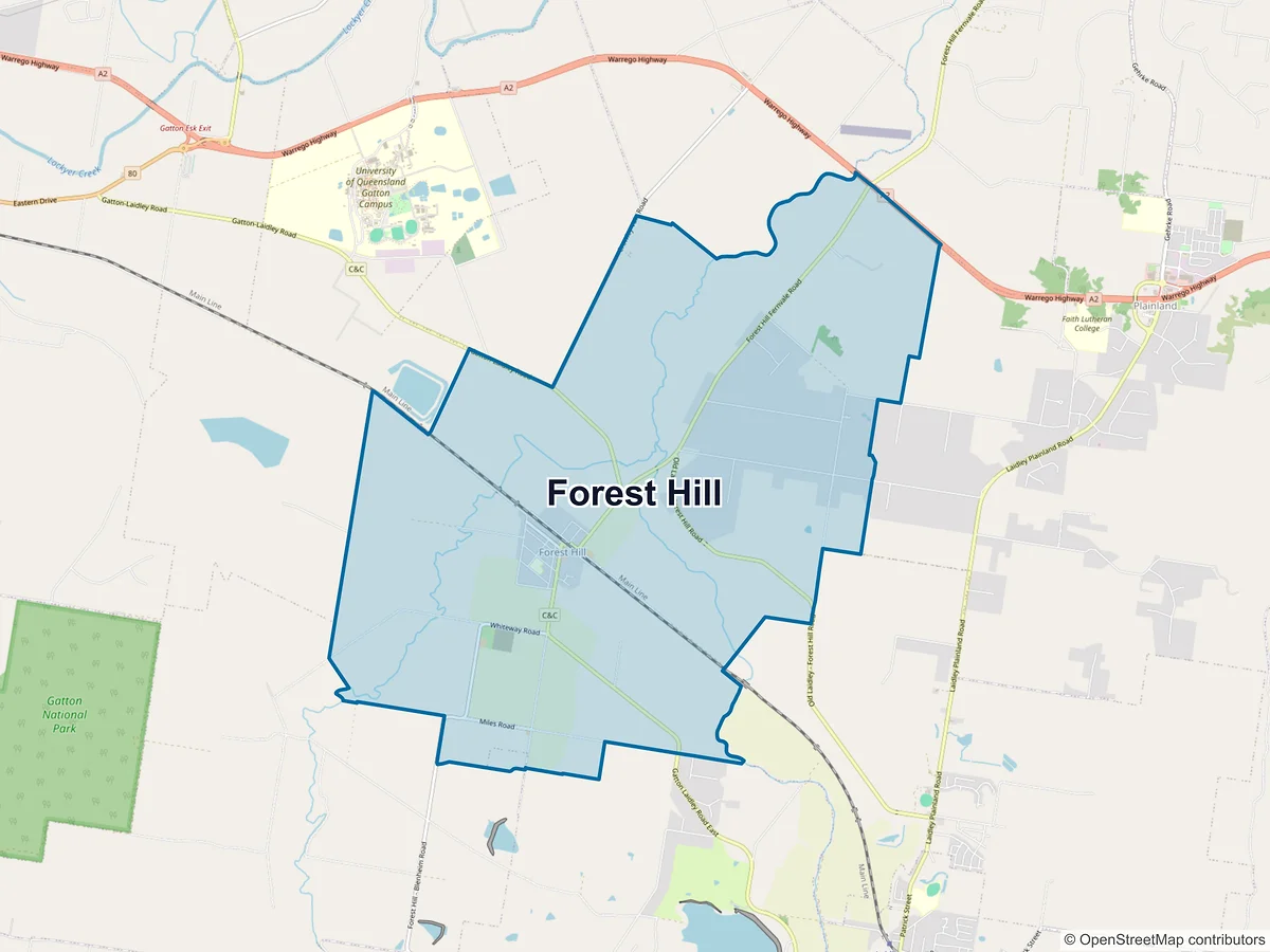 Map of Forest Hill, QLD, Australia