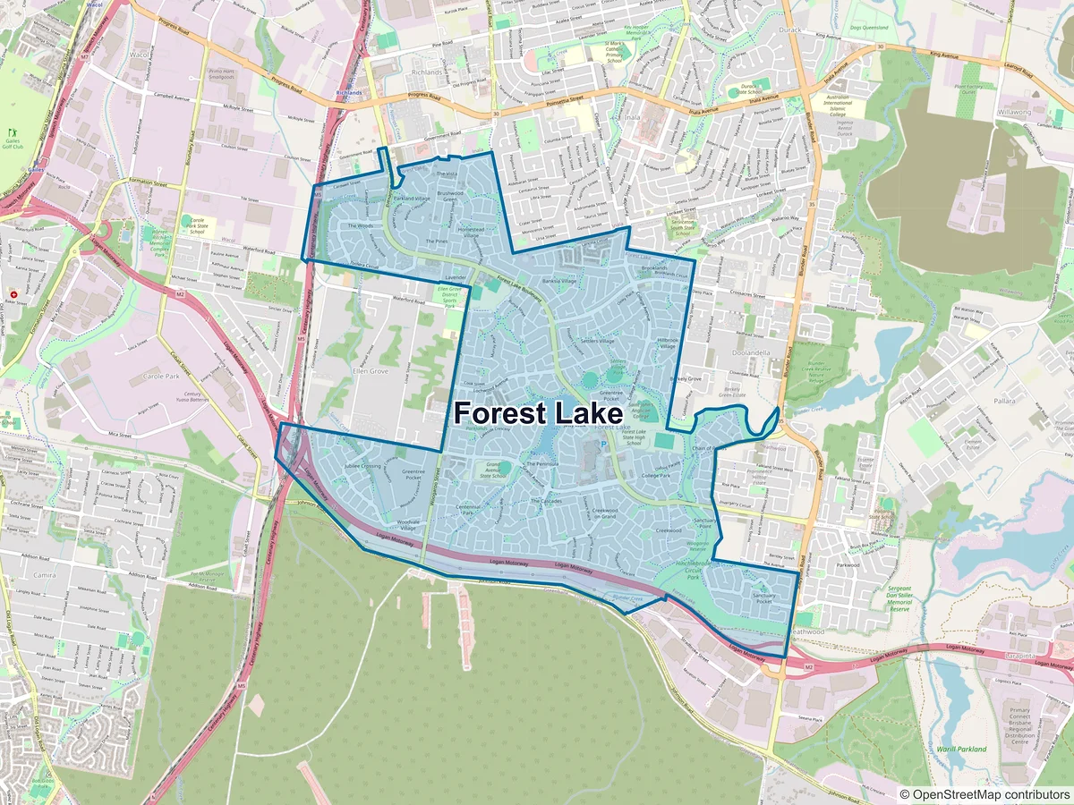 Map of Forest Lake, QLD, Australia