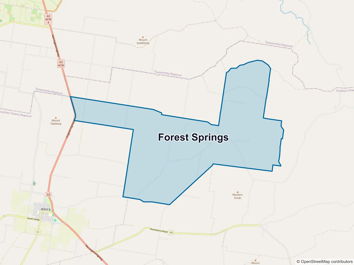 Map of Forest Springs, QLD, Australia