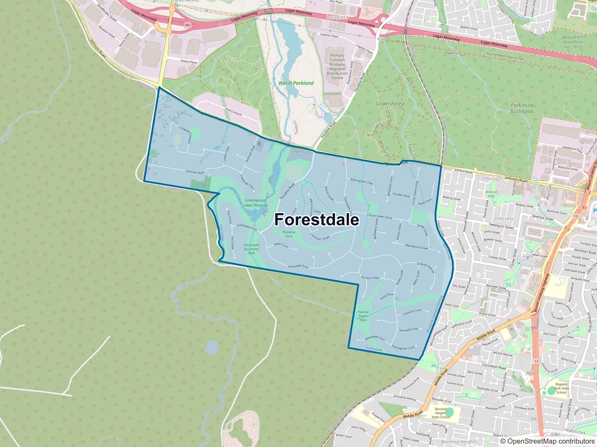 Map of Forestdale, QLD, Australia