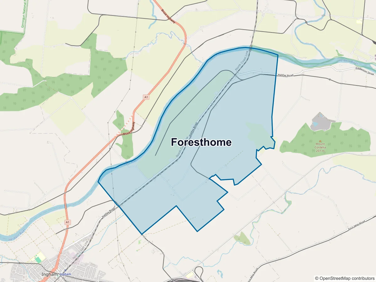 Map of Foresthome, QLD, Australia