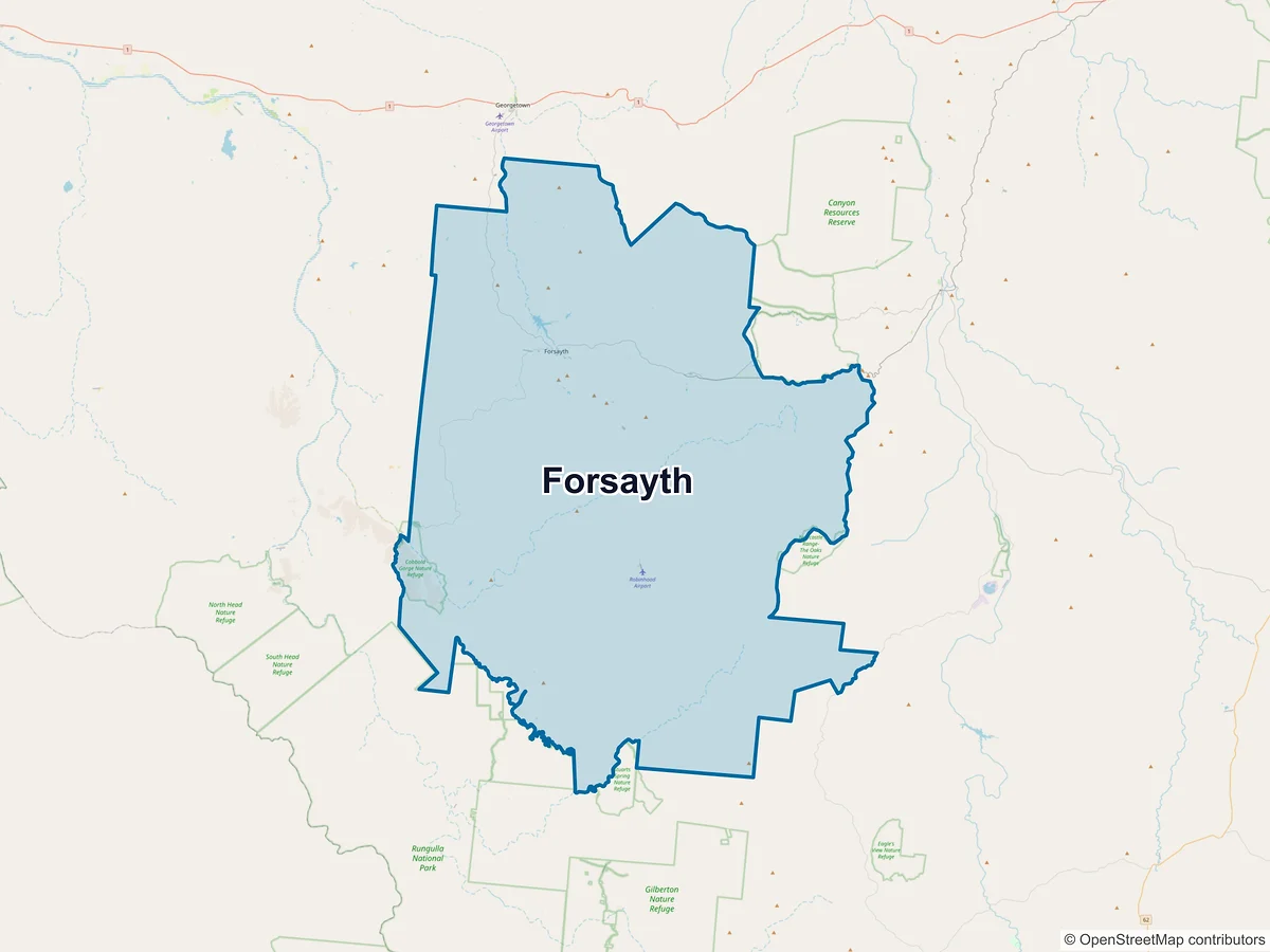 Map of Forsayth, QLD, Australia