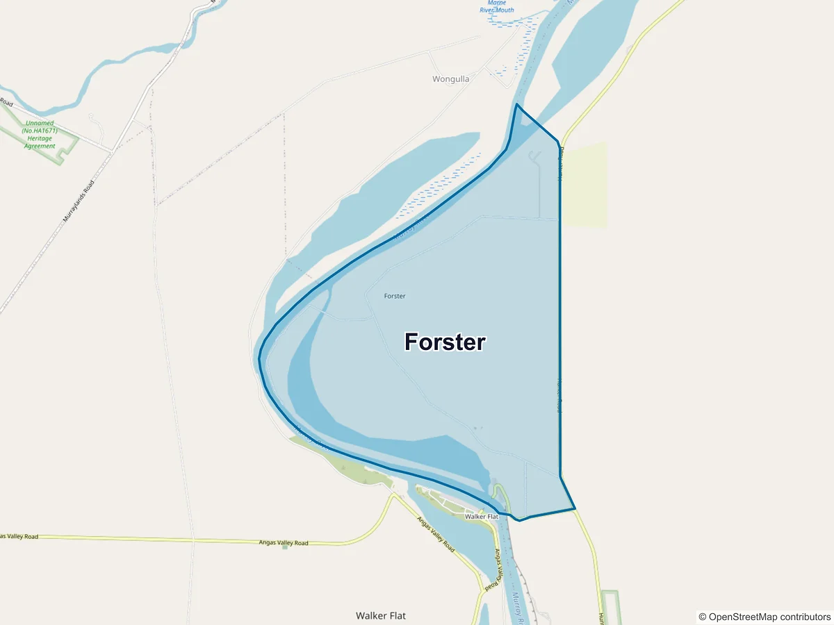 Map of Forster, SA, Australia