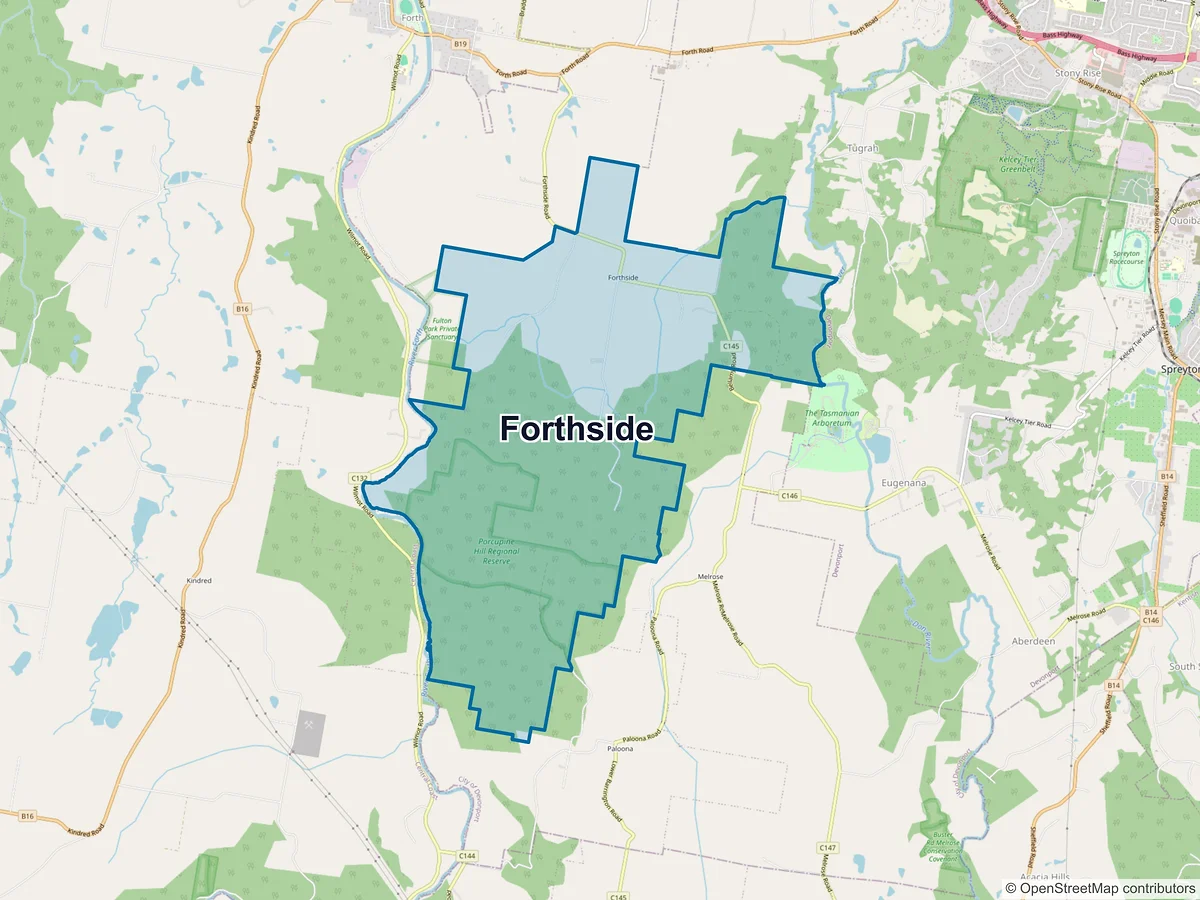 Map of Forthside, TAS, Australia