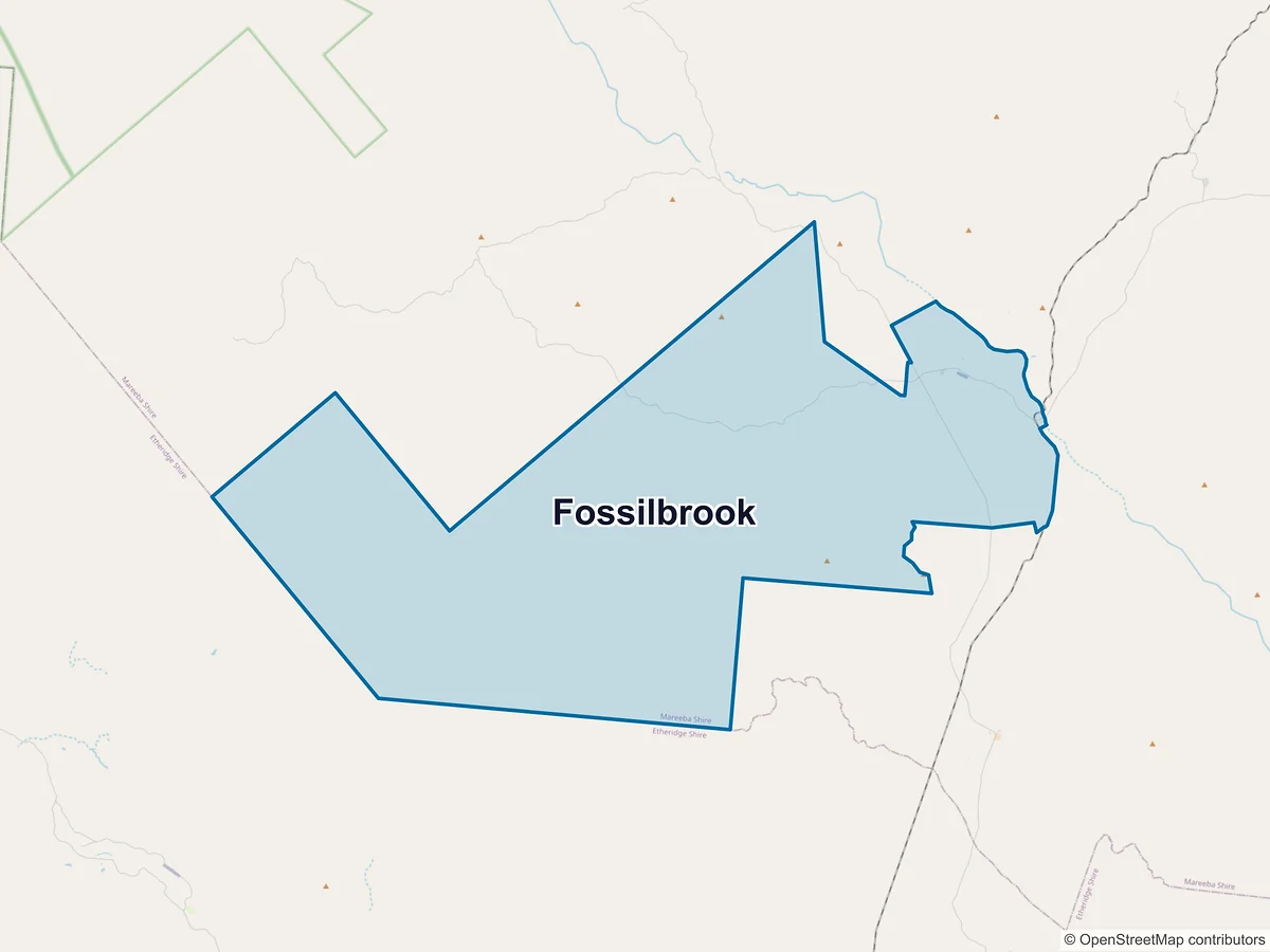 Map of Fossilbrook, QLD, Australia