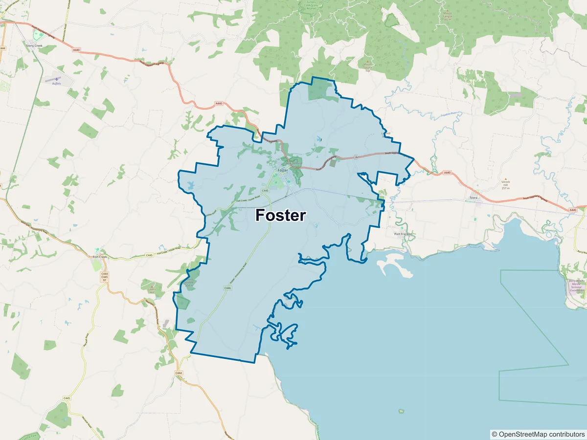 Map of Foster, VIC, Australia