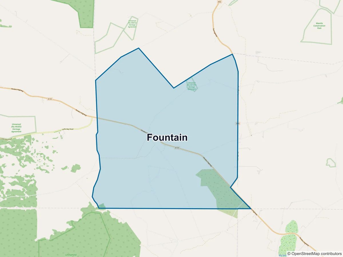 Map of Fountain, SA, Australia