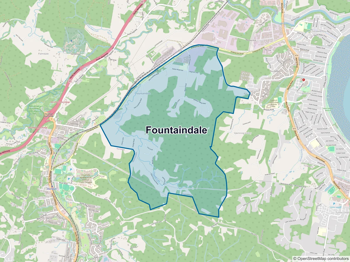 Map of Fountaindale, NSW, Australia
