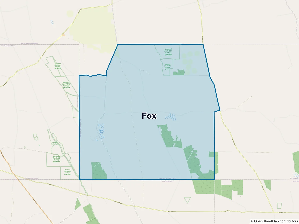Map of Fox, SA, Australia