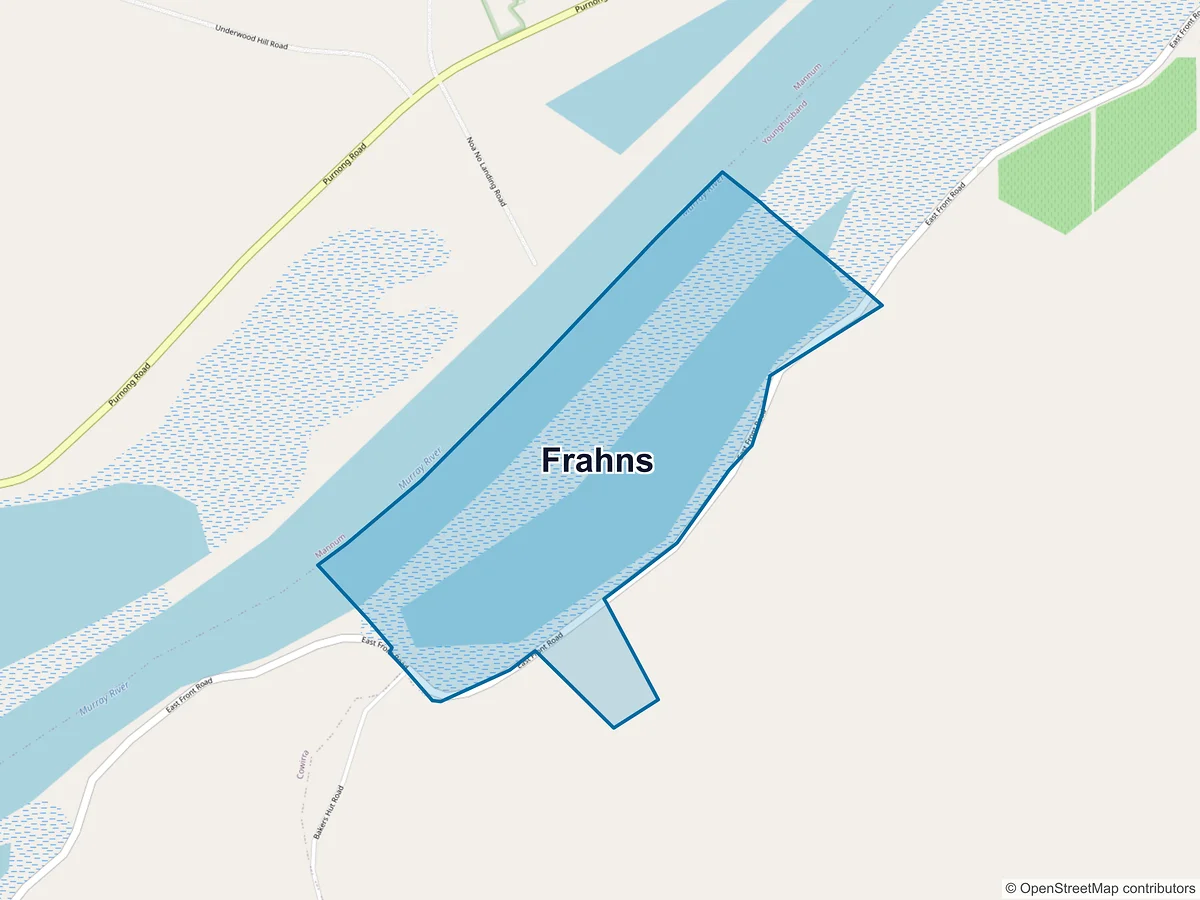 Map of Frahns, SA, Australia