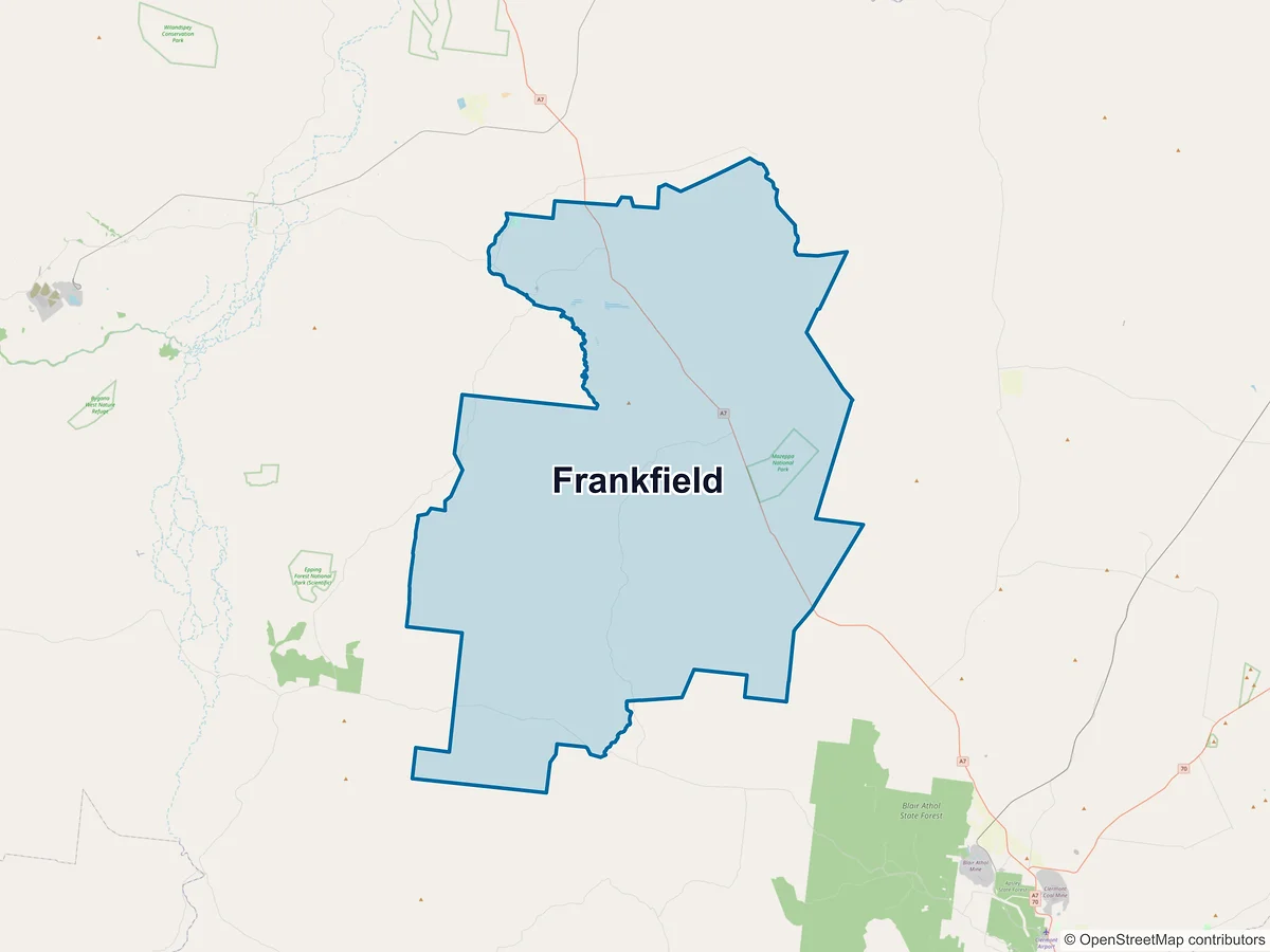 Map of Frankfield, QLD, Australia