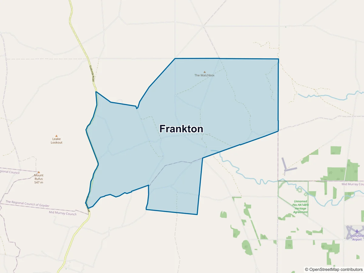 Map of Frankton, SA, Australia