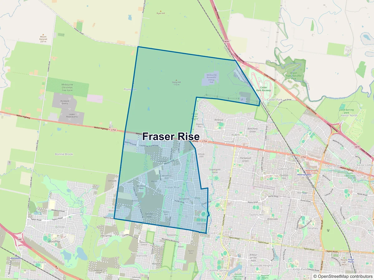 Map of Fraser Rise, VIC, Australia