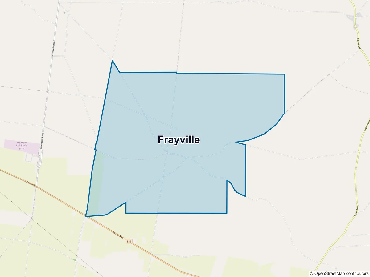 Map of Frayville, SA, Australia