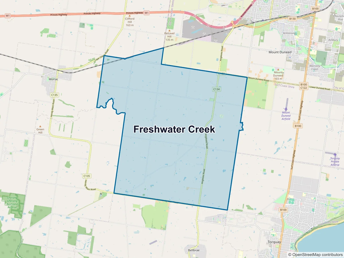 Map of Freshwater Creek, VIC, Australia