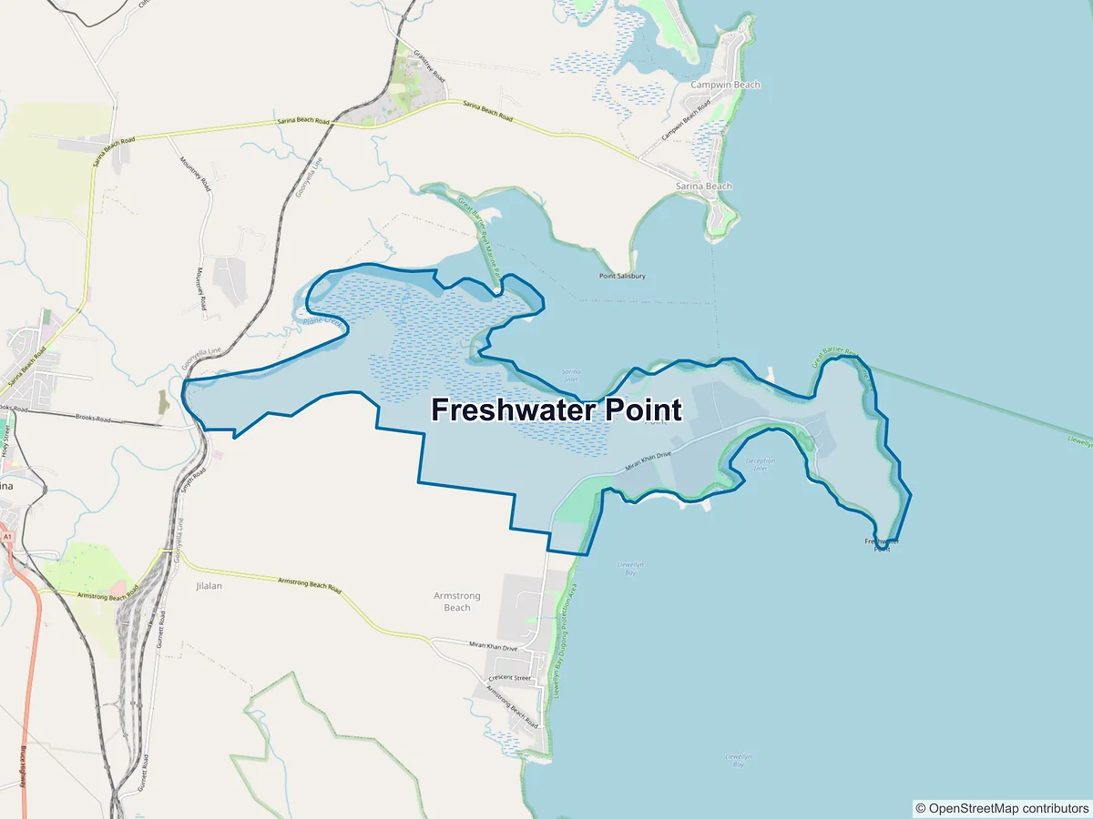 Map of Freshwater Point, QLD, Australia