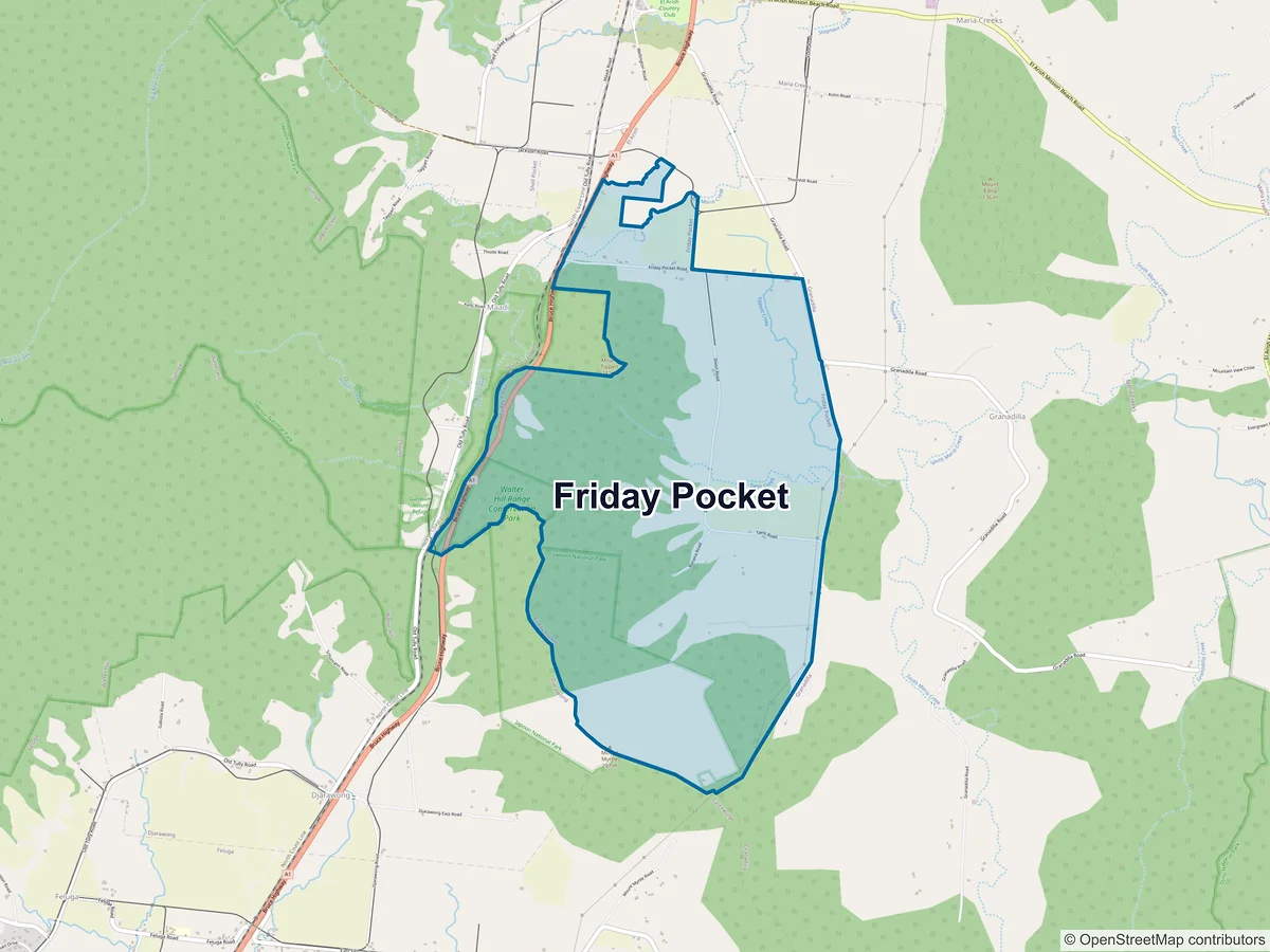 Map of Friday Pocket, QLD, Australia