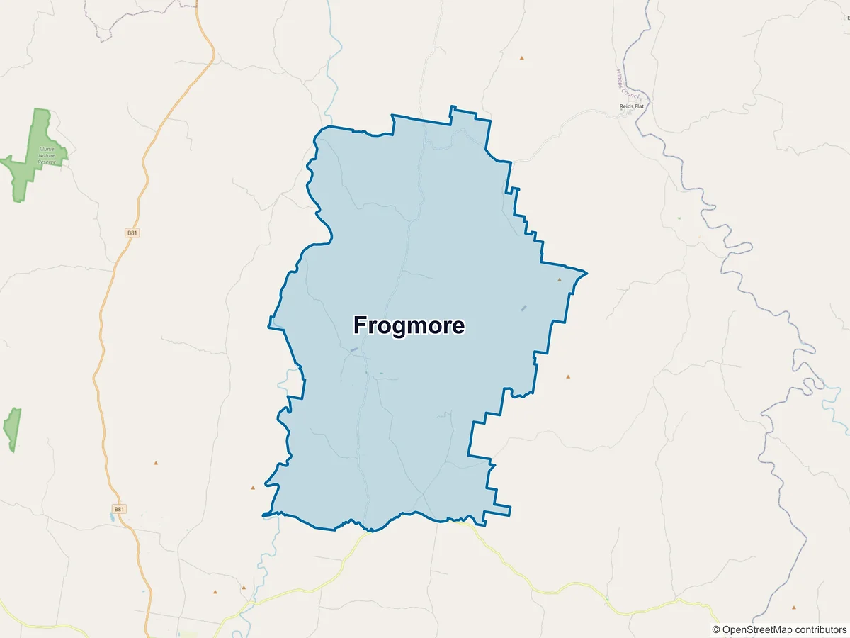 Map of Frogmore, NSW, Australia
