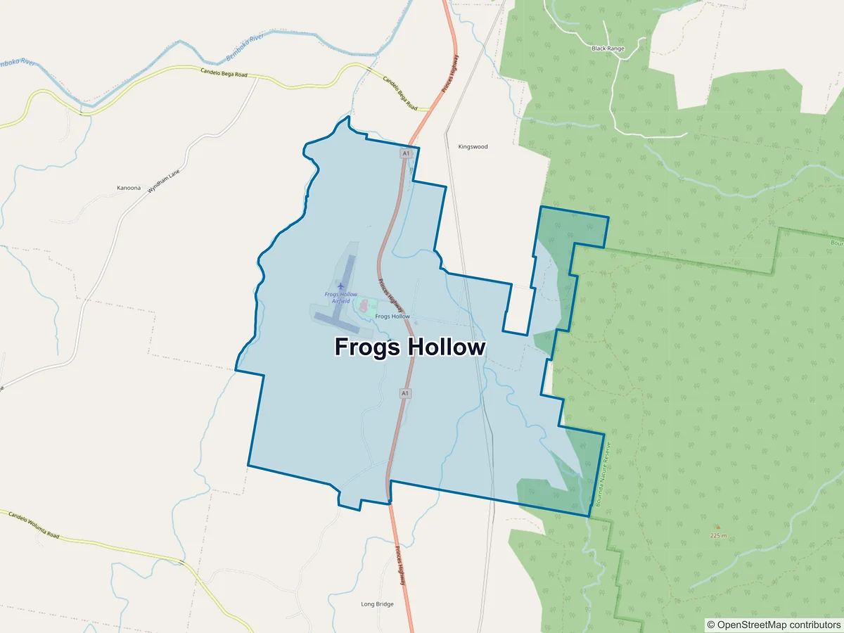 Map of Frogs Hollow, NSW, Australia