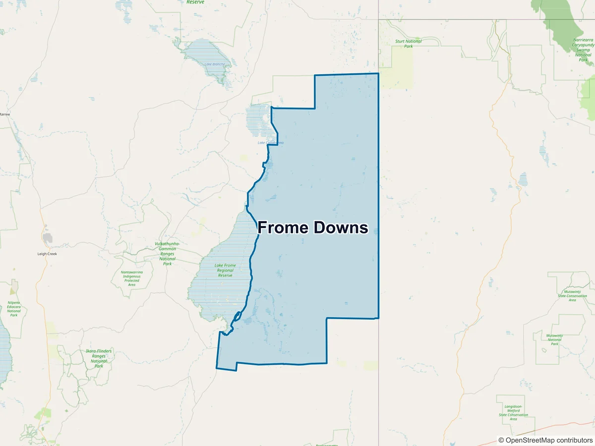 Map of Frome Downs, SA, Australia