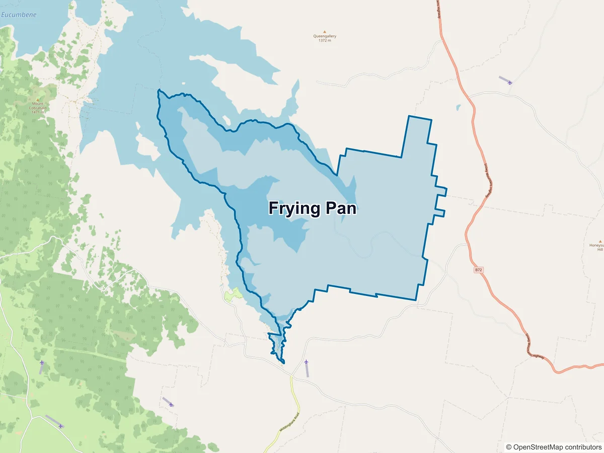 Map of Frying Pan, NSW, Australia
