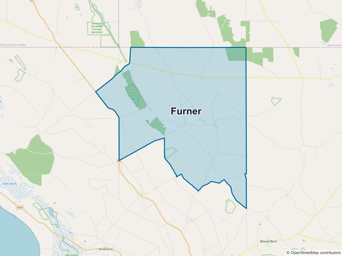 Map of Furner, SA, Australia