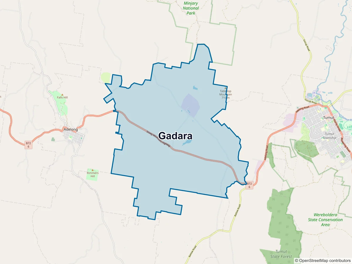 Map of Gadara, NSW, Australia