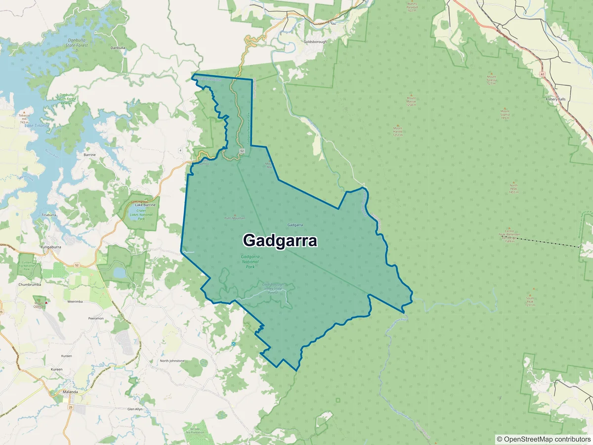Map of Gadgarra, QLD, Australia