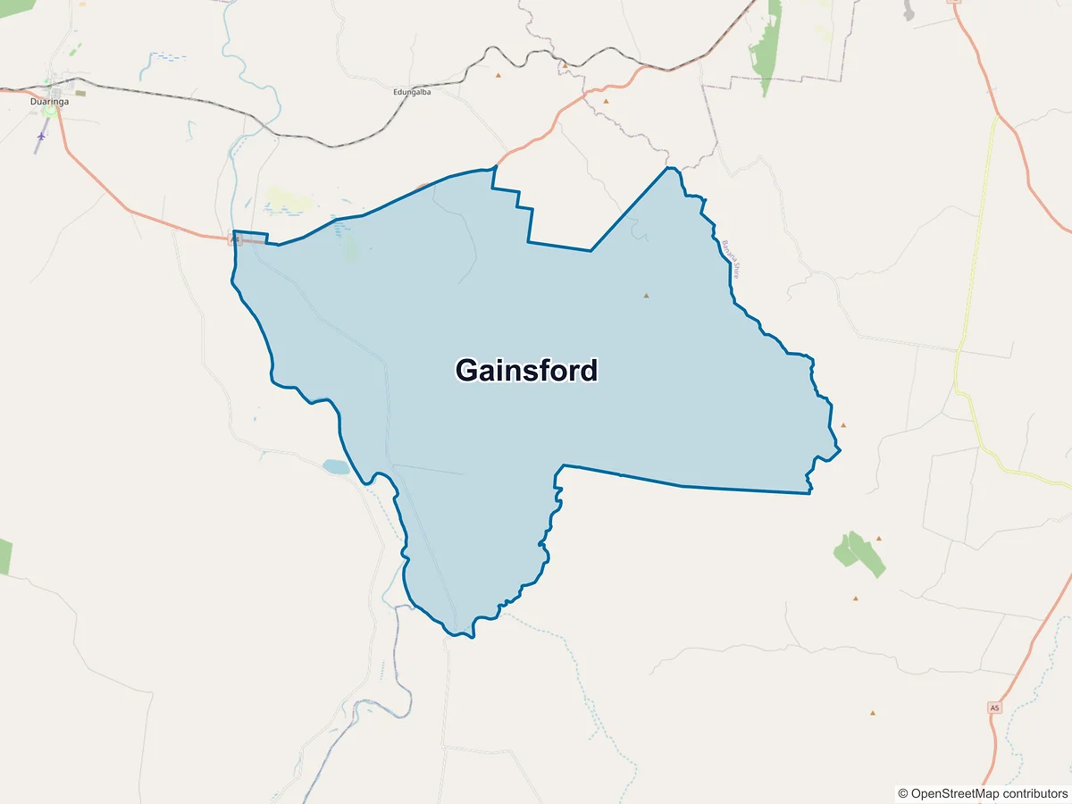 Map of Gainsford, QLD, Australia