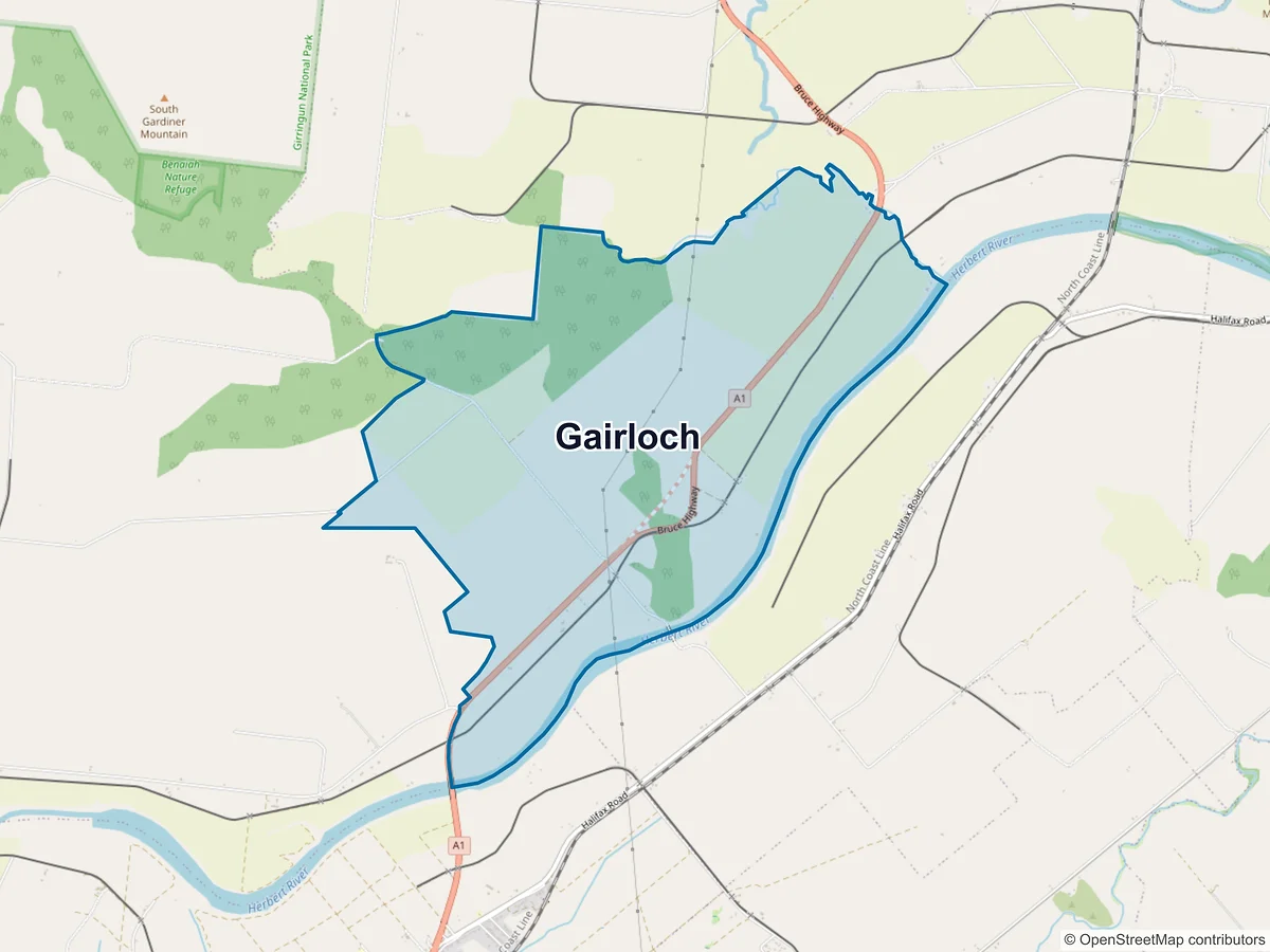 Map of Gairloch, QLD, Australia