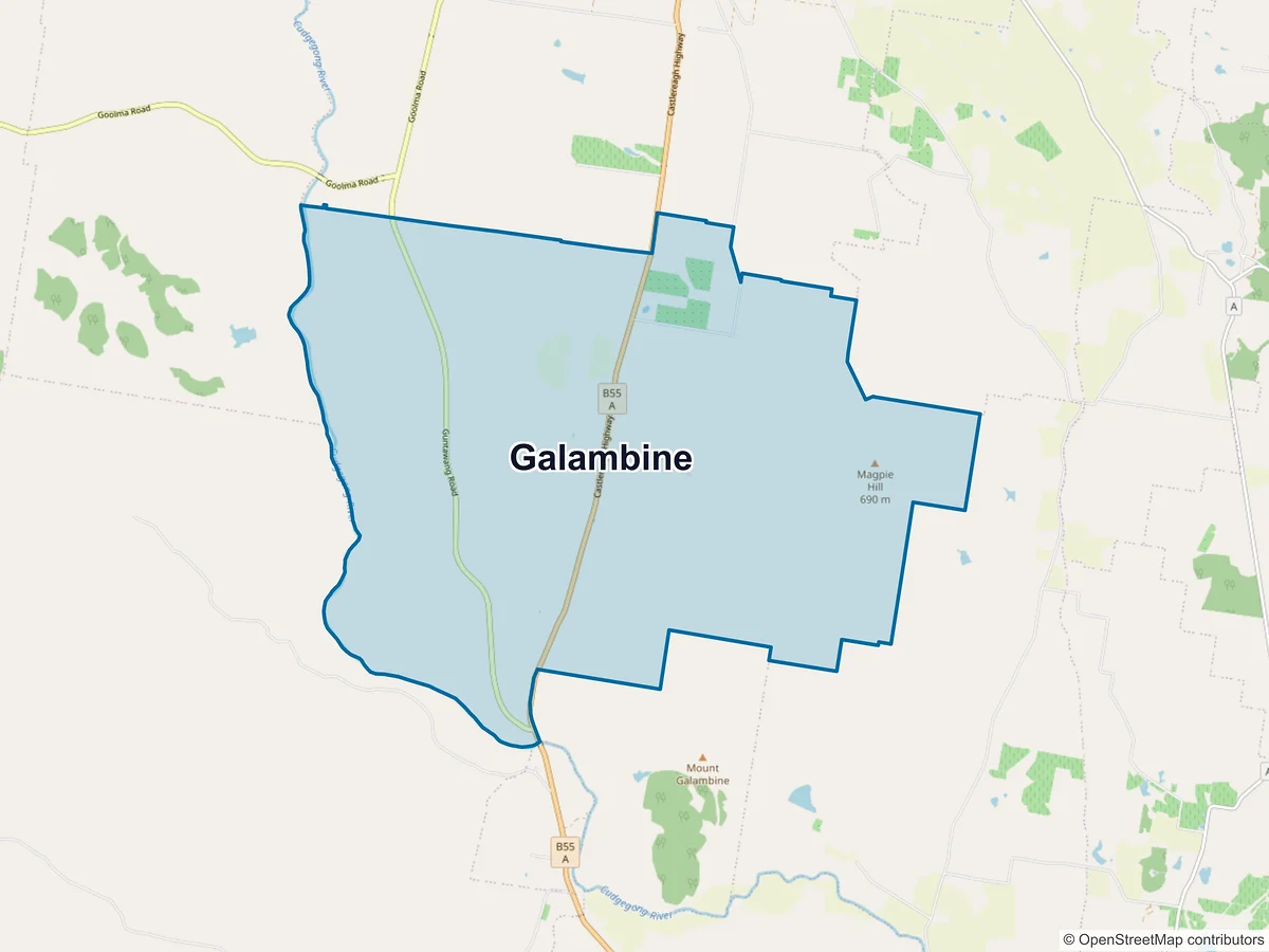 Map of Galambine, NSW, Australia