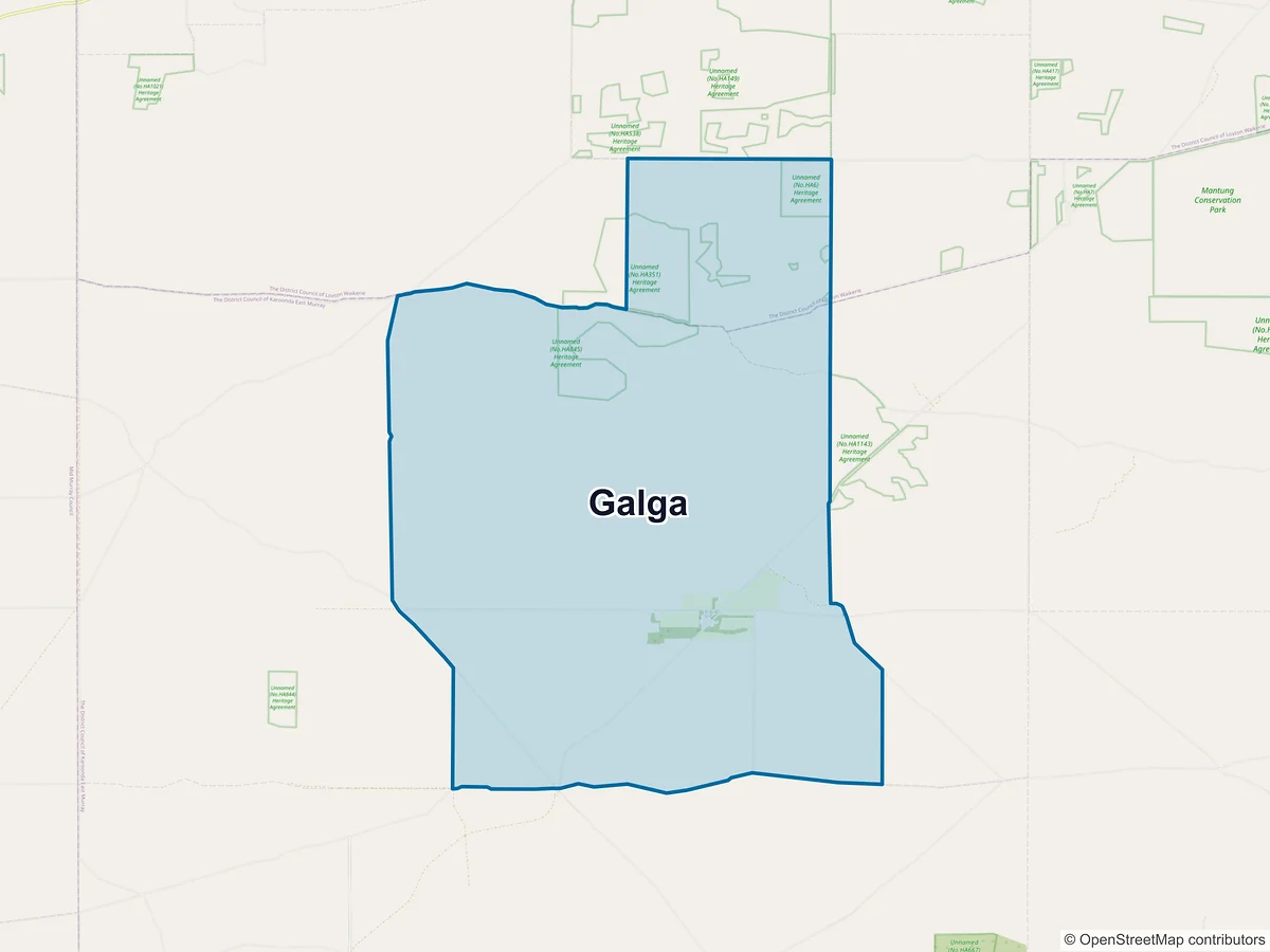 Map of Galga, SA, Australia