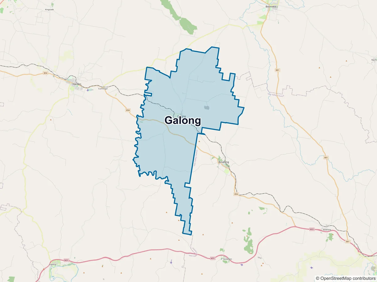Map of Galong, NSW, Australia