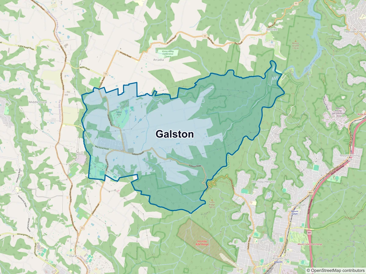 Map of Galston, NSW, Australia