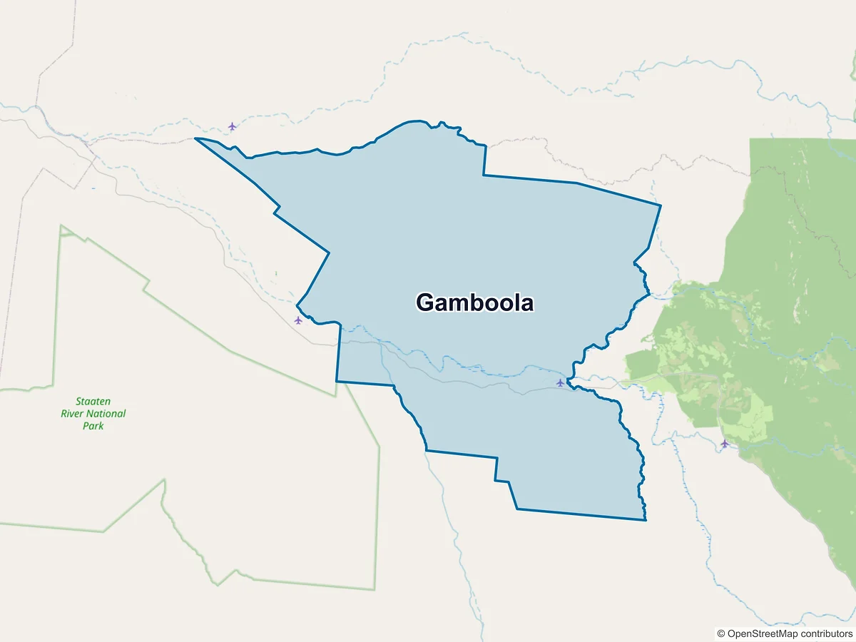 Map of Gamboola, QLD, Australia