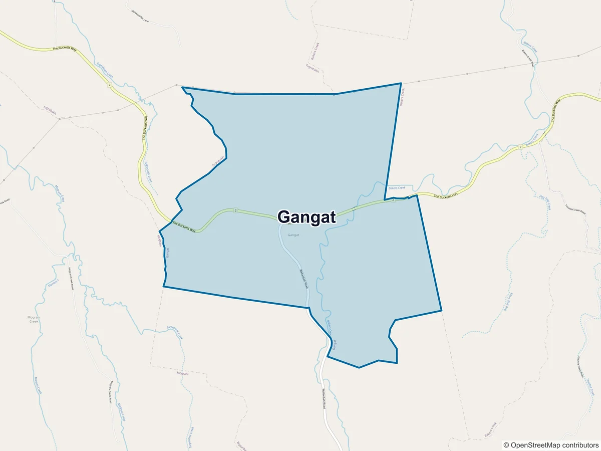Map of Gangat, NSW, Australia