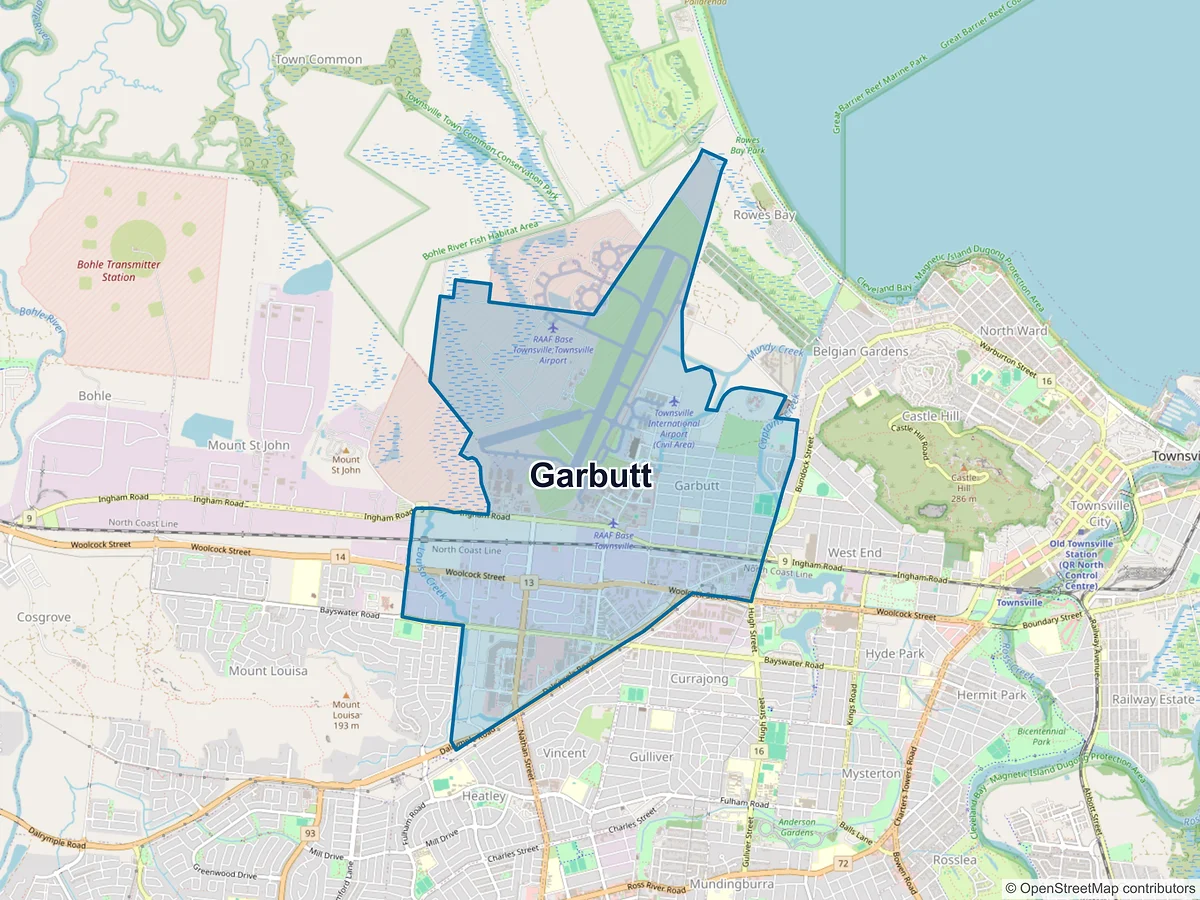 Map of Garbutt, QLD, Australia