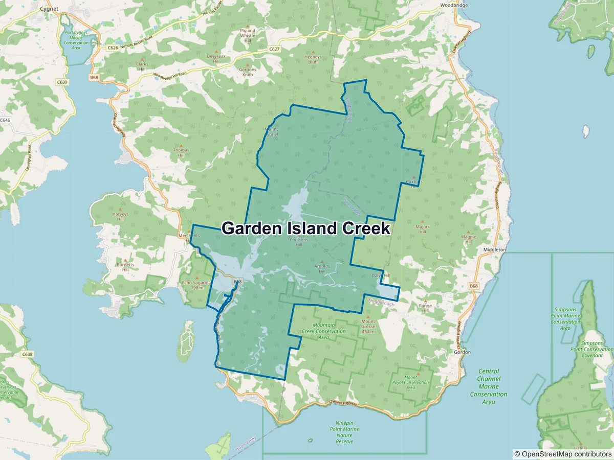 Map of Garden Island Creek, TAS, Australia