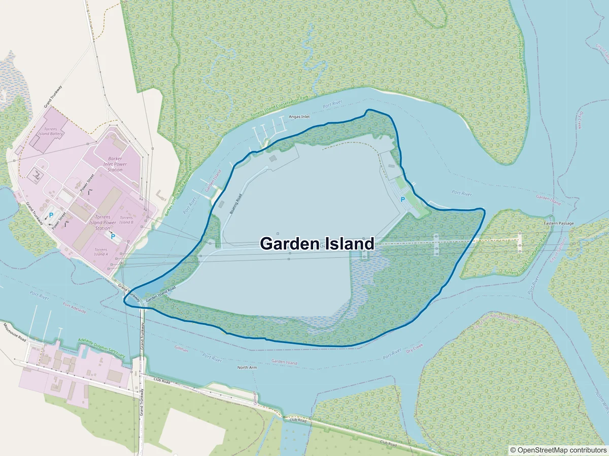 Map of Garden Island, SA, Australia