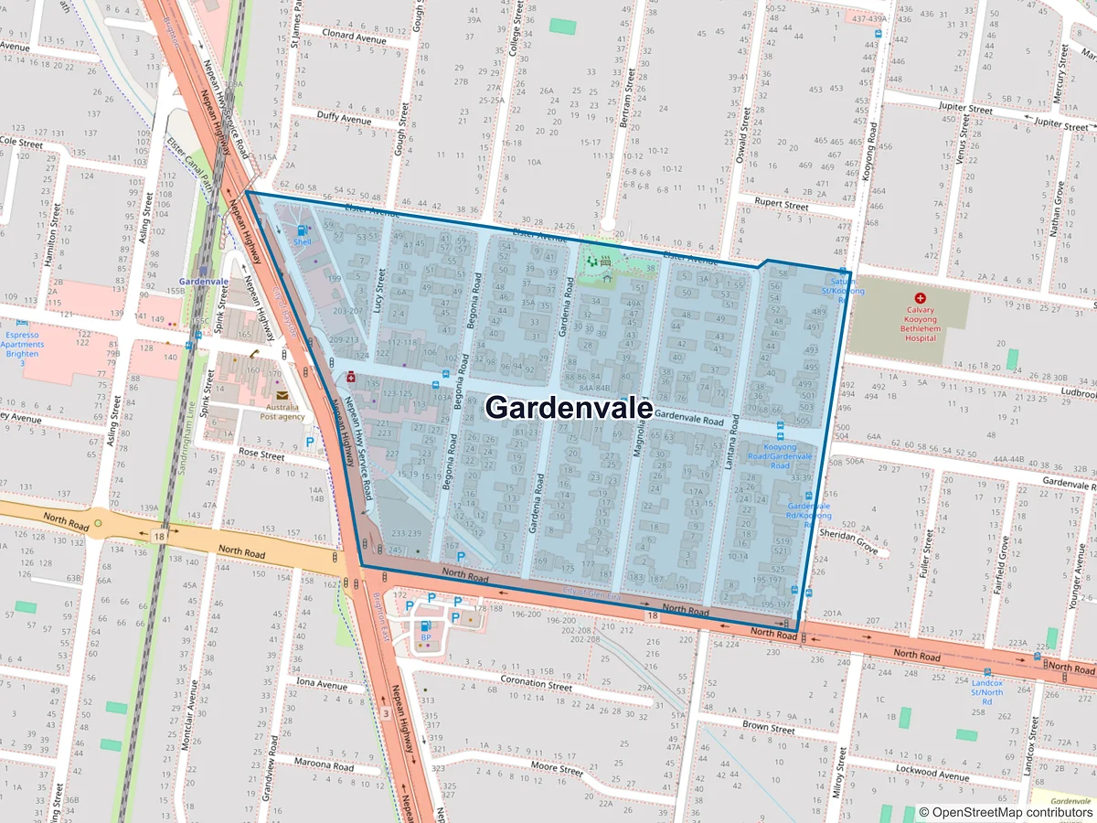 Map of Gardenvale, VIC, Australia