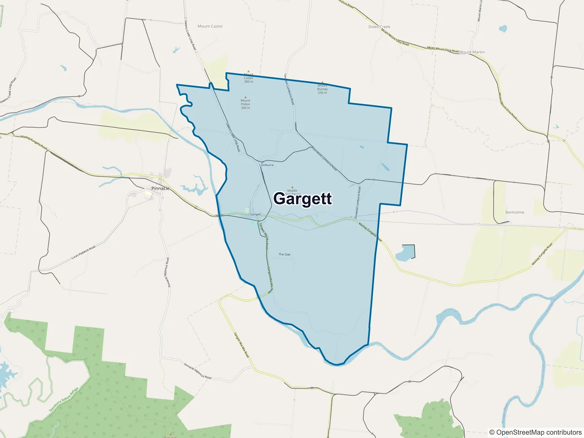 Map of Gargett, QLD, Australia