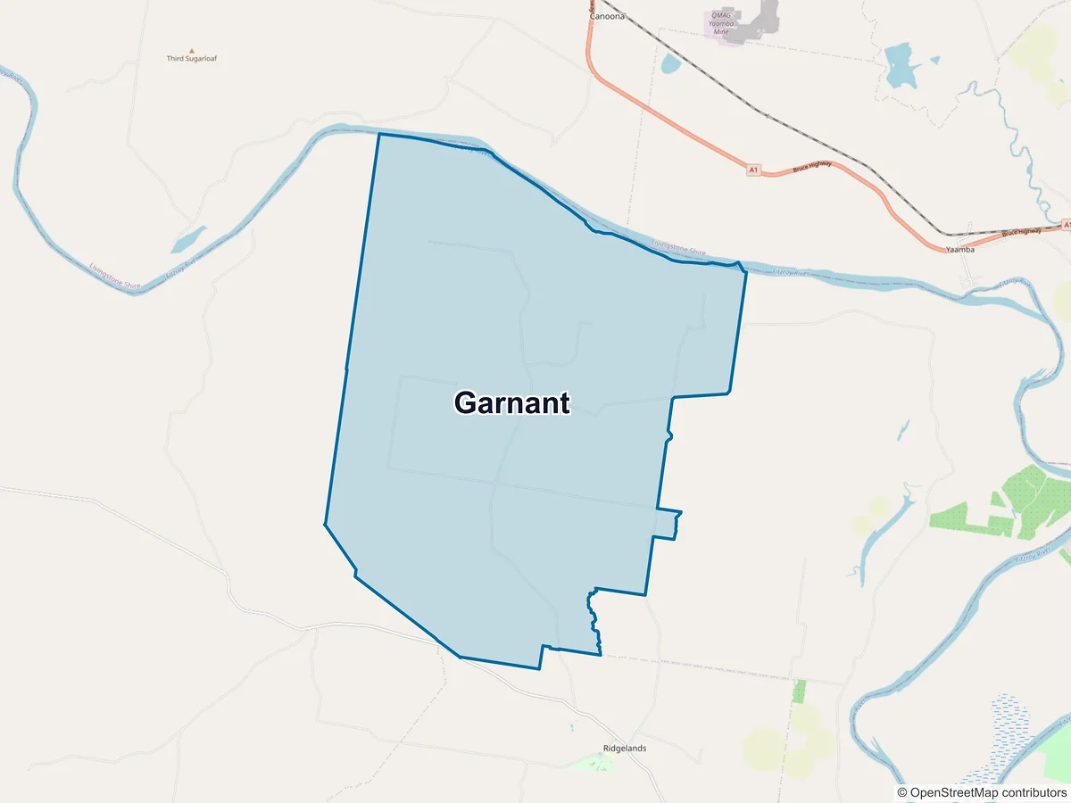 Map of Garnant, QLD, Australia
