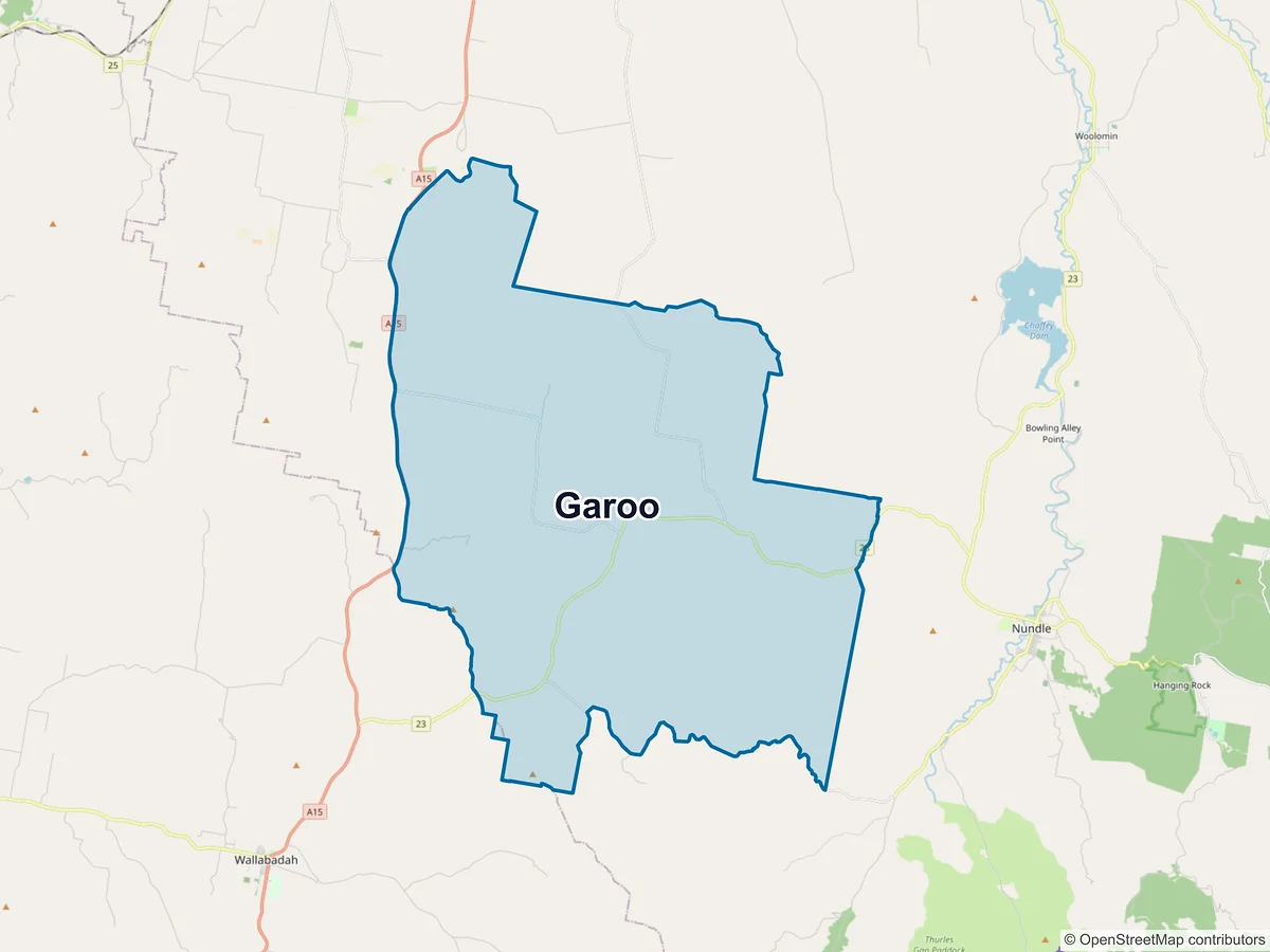 Map of Garoo, NSW, Australia